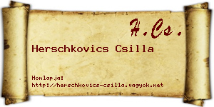 Herschkovics Csilla névjegykártya