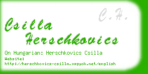 csilla herschkovics business card